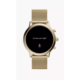 Uhrenarmband Smartwatch Fossil FTW6064 Milanese Vergoldet 22mm